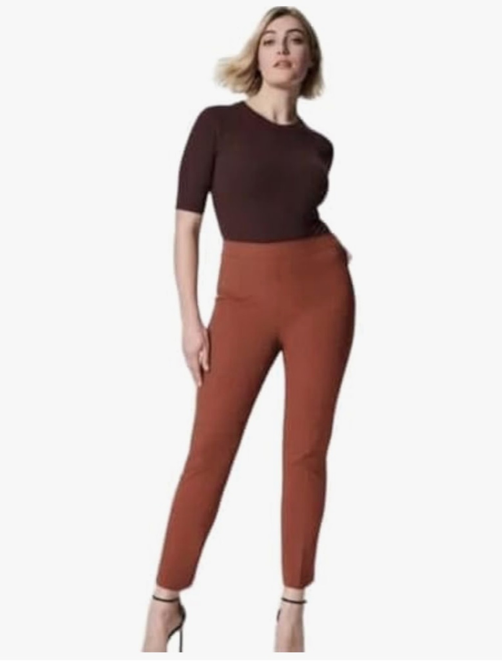 Spanx On The Go Slim Ankle Pants in bronze glow- worn twice